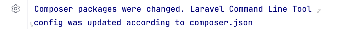 Artisan auto-configuration message in Composer Log