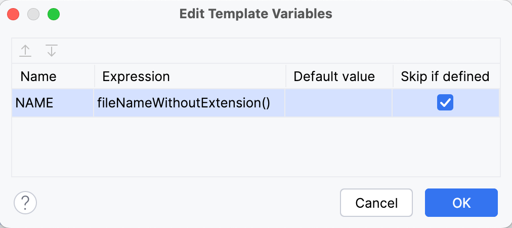 Controller live template variables