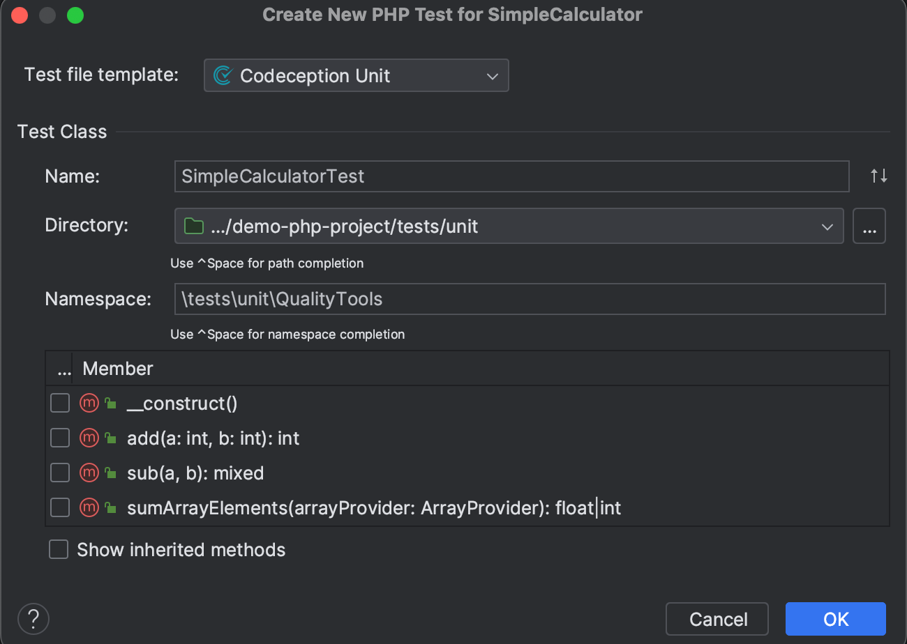 Codeception | PhpStorm Documentation