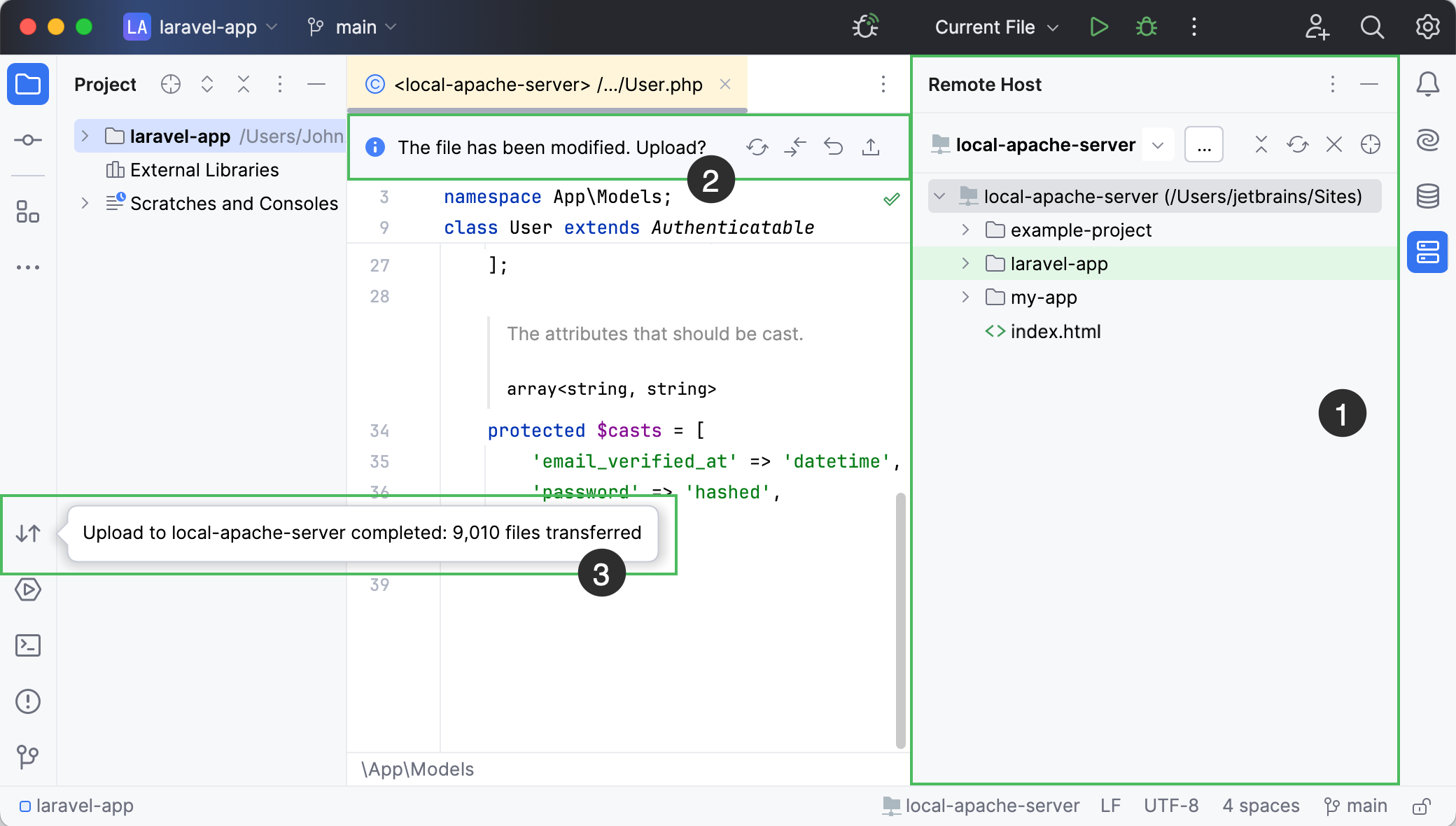 Application deployment in PhpStorm