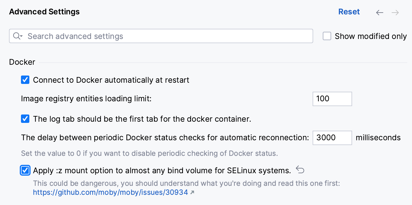 Binding for SELinux systems