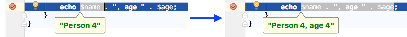 PhpStorm: Evaluating selected expression in an editor tooltip