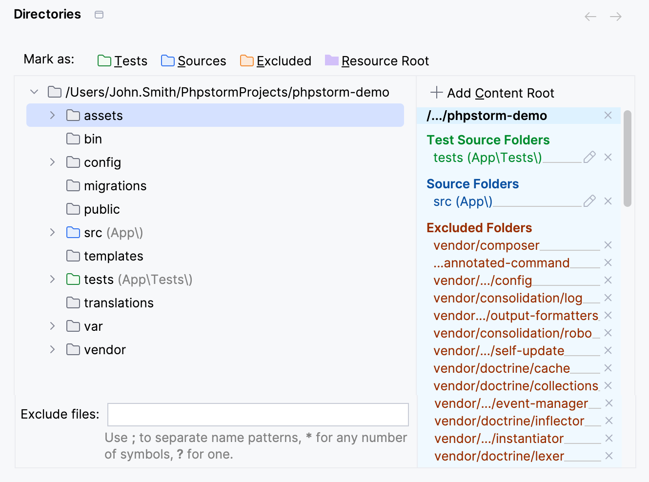 Mark directory with root category