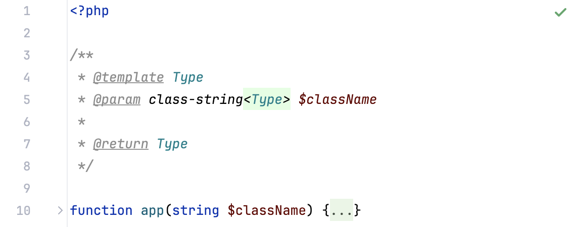 Providing a template Psalm annotation