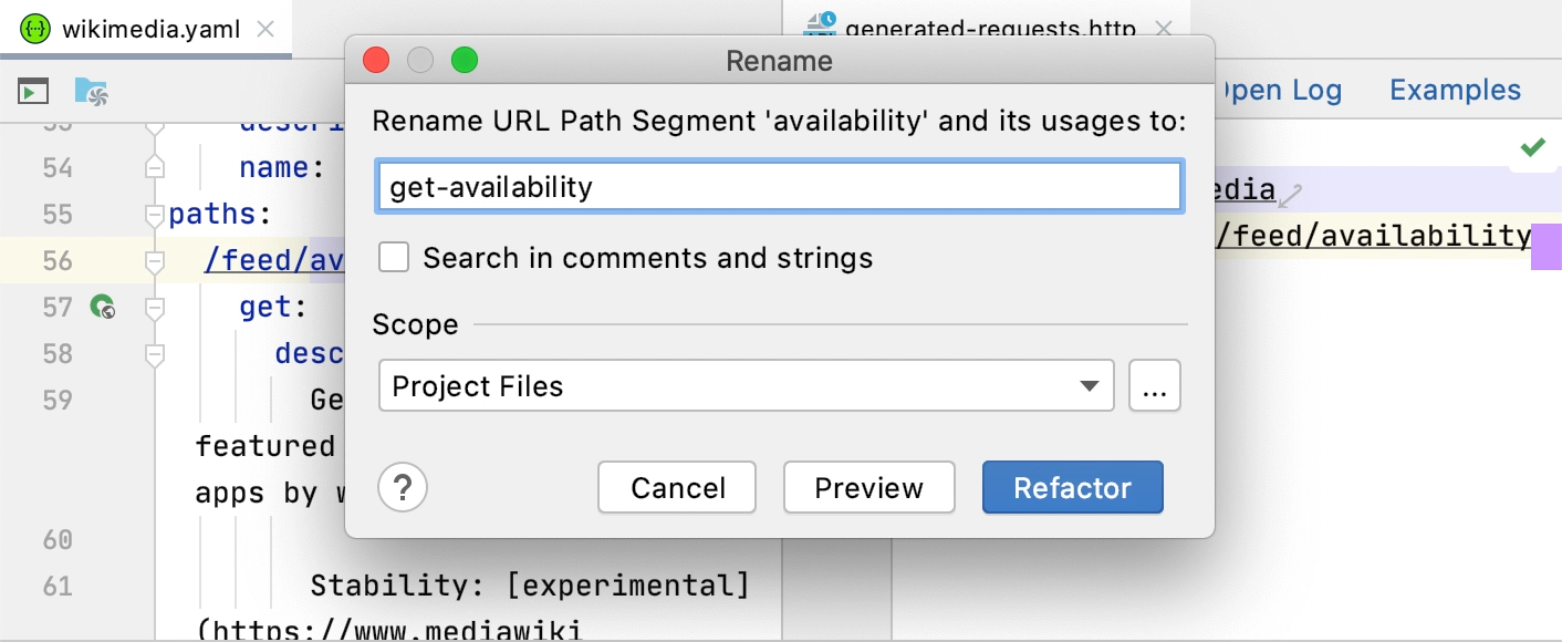 Renaming an HTTP endpoint