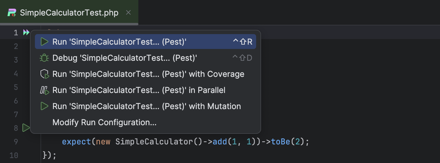 Pest | PhpStorm Documentation