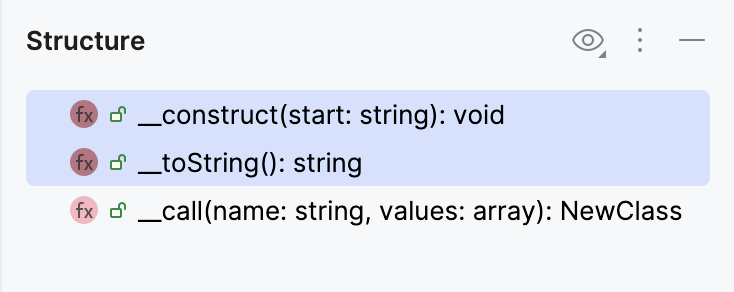 Select several constants to move in the Structure popup