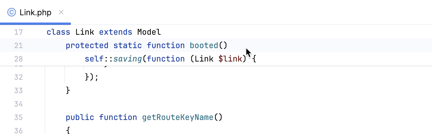 PhpStorm: Sticky lines in the editor