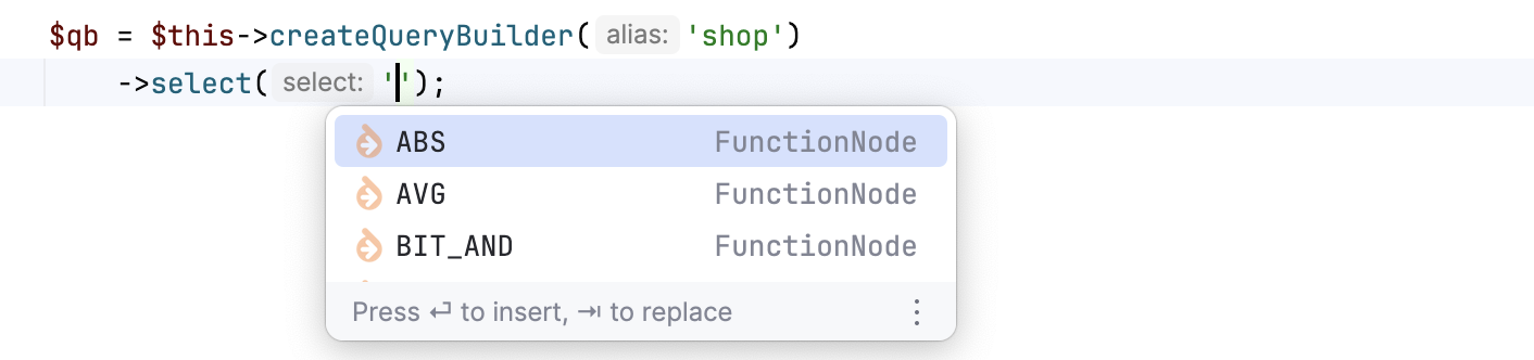 Symfony Doctrine model entities completion