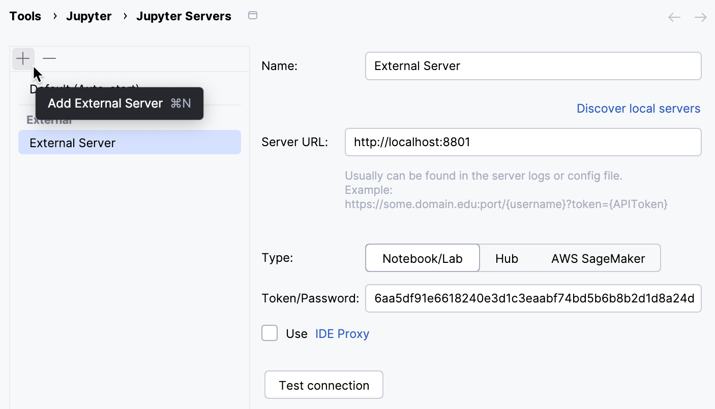 Add a Jupyter server