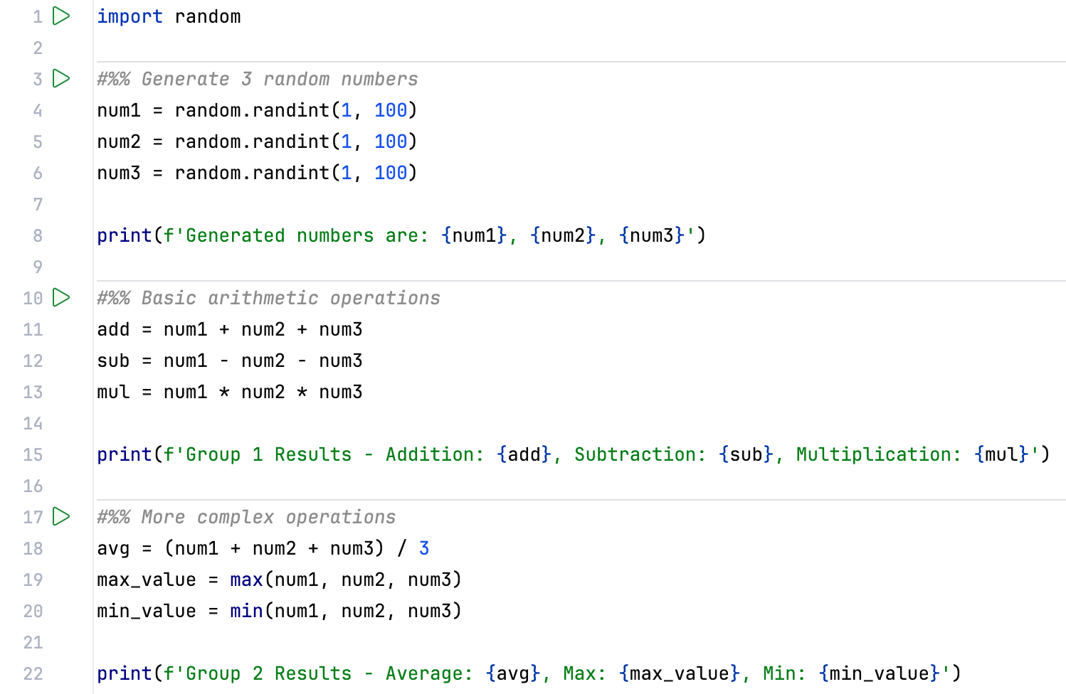 Adding cells to the Python code