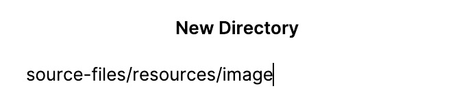 New Directory dialog