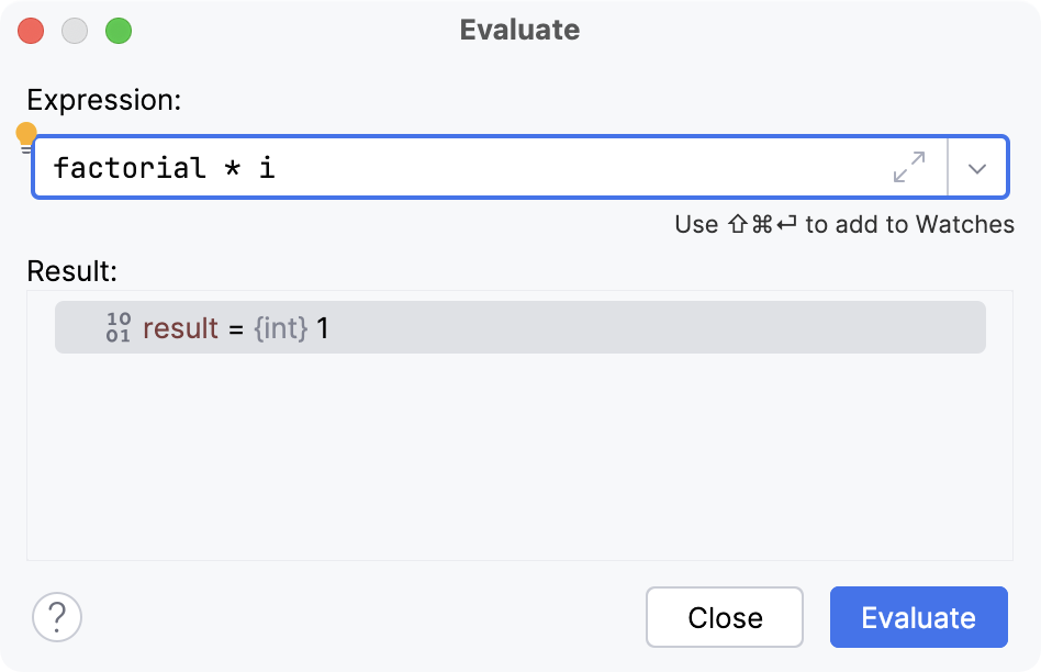 Expression result is calculated