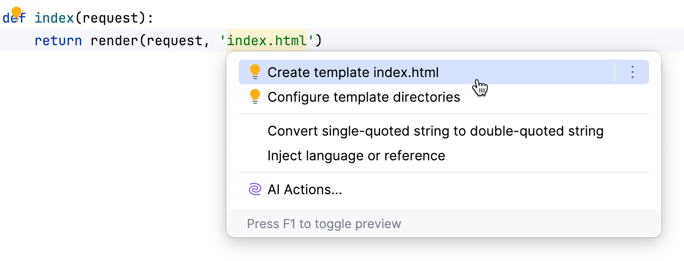 Creating the Django template