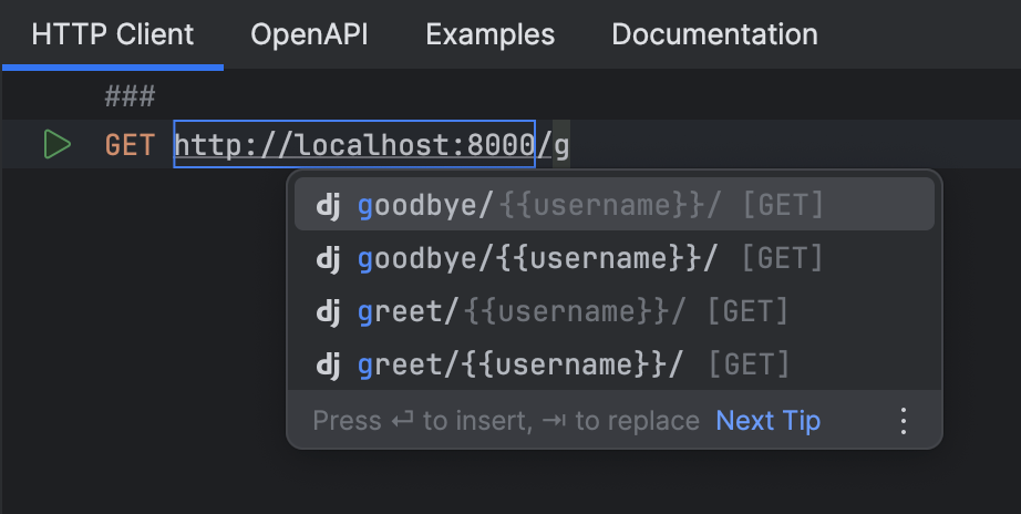 Manage Endpoints | PyCharm Documentation