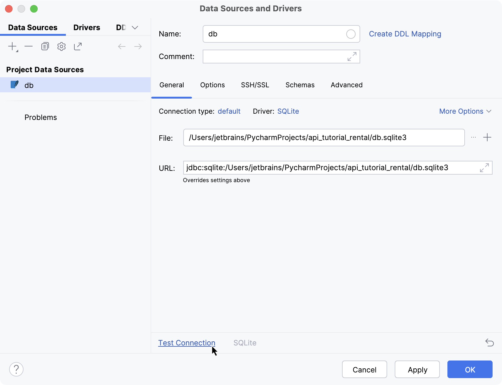 Database connection