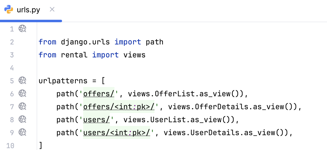 Introducing Users 'urls.py'