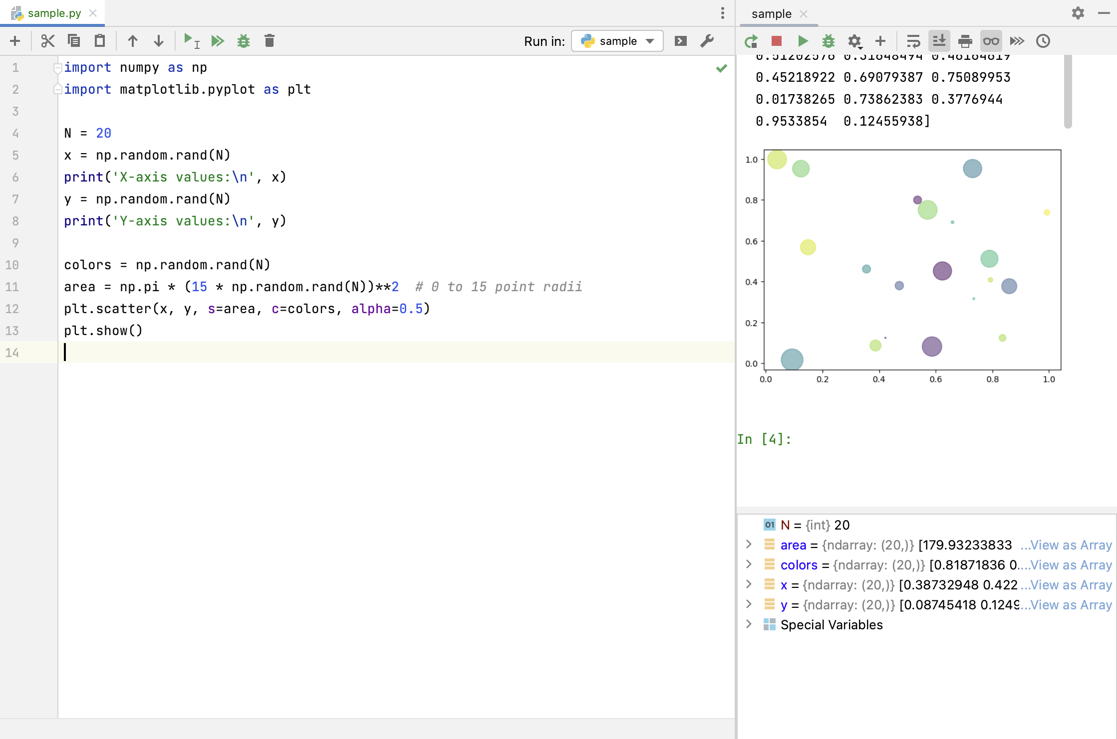 Running file in the Python Console