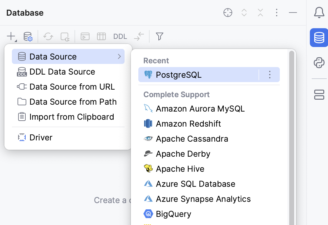 Select data source