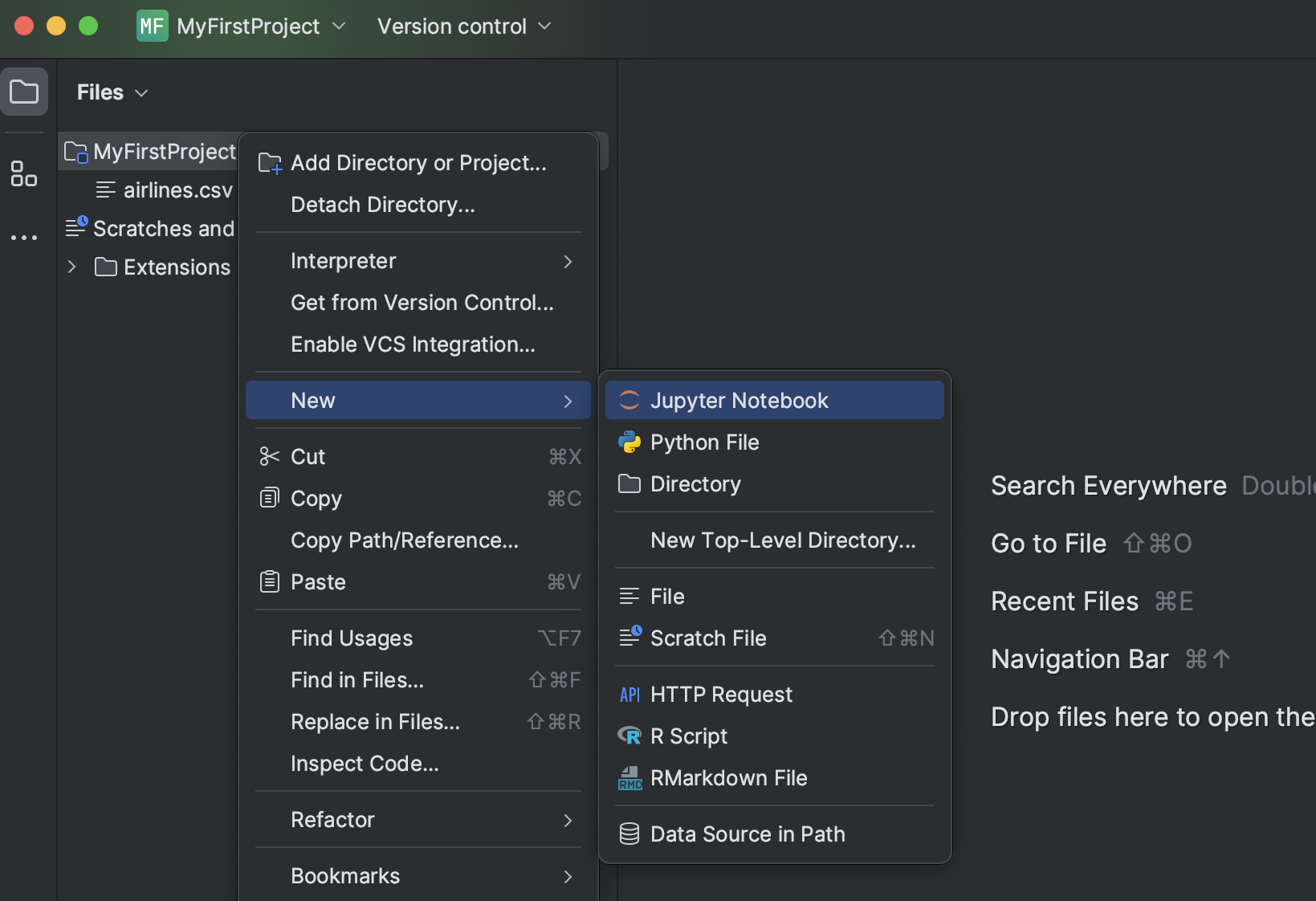 Set up environment and load data | DataSpell Documentation