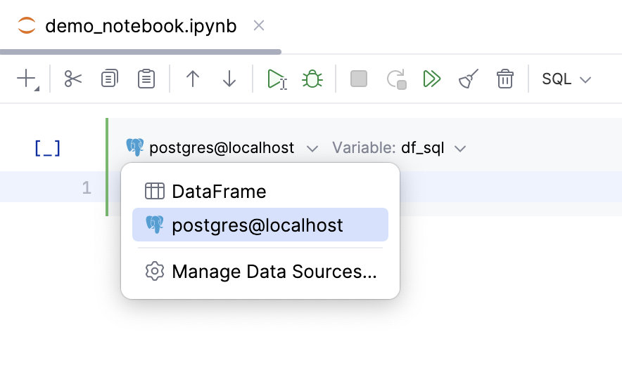 Select data source