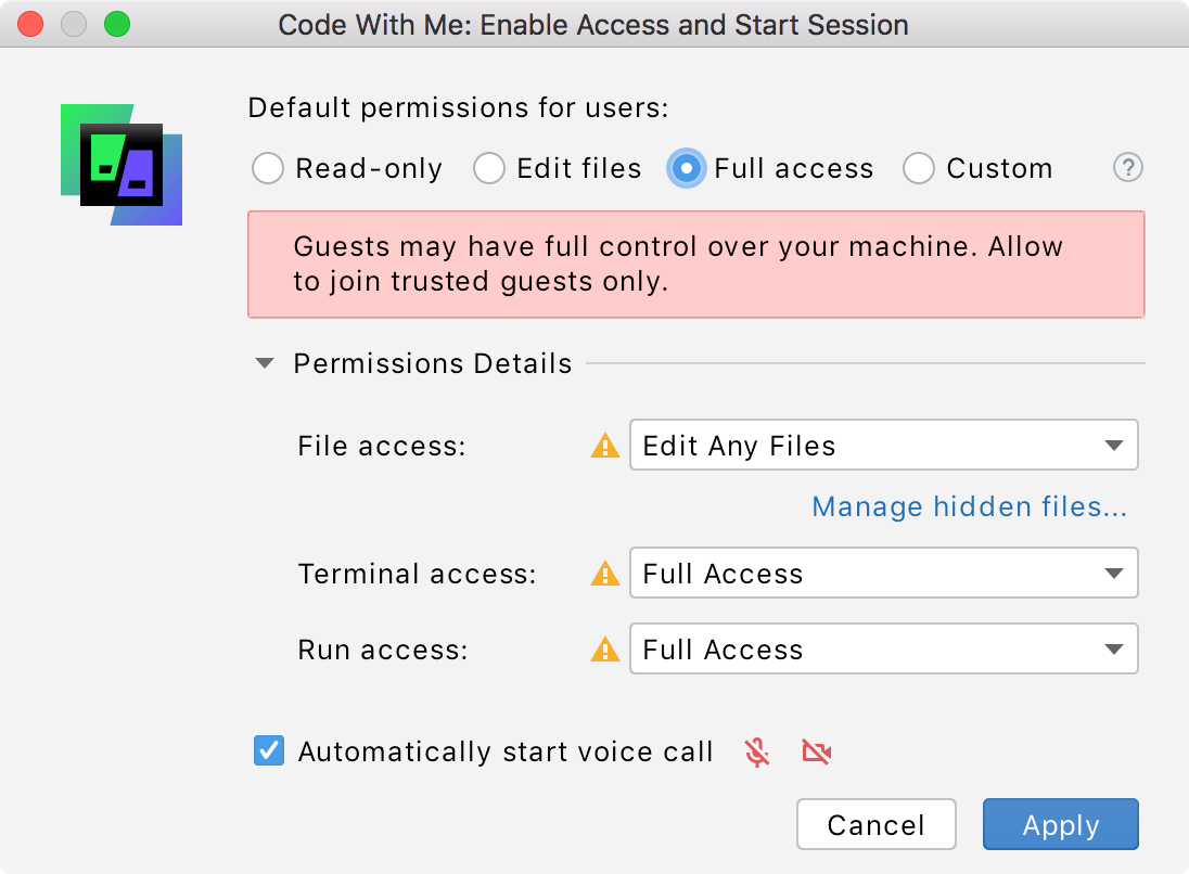 Full access permissions