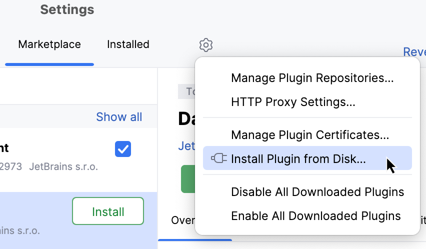 Install Plugin from Disk