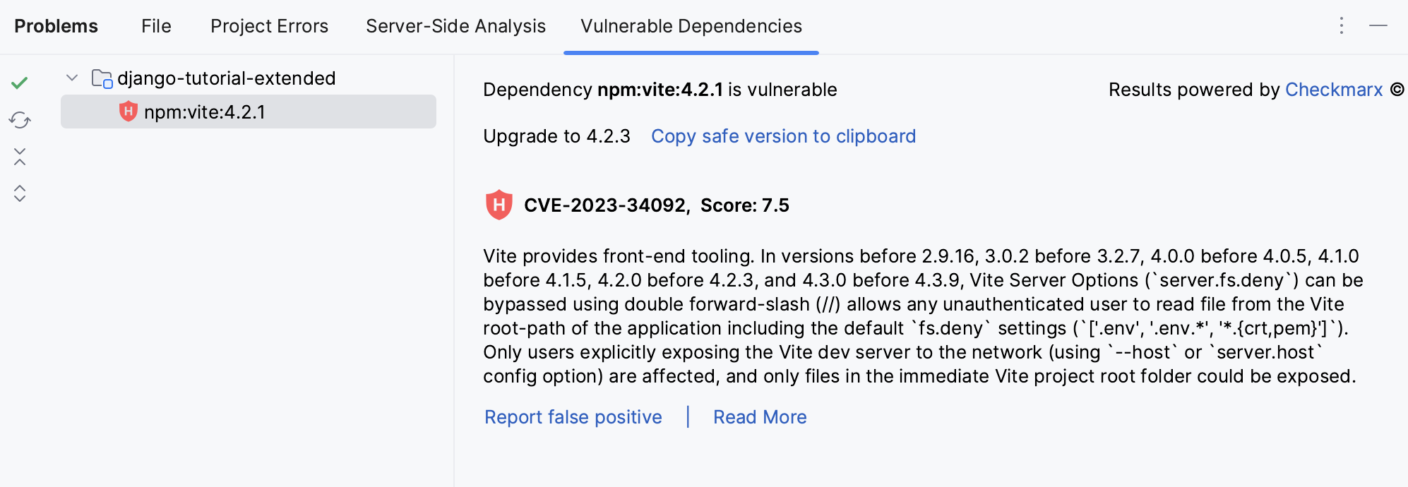 Vulnerable Dependencies