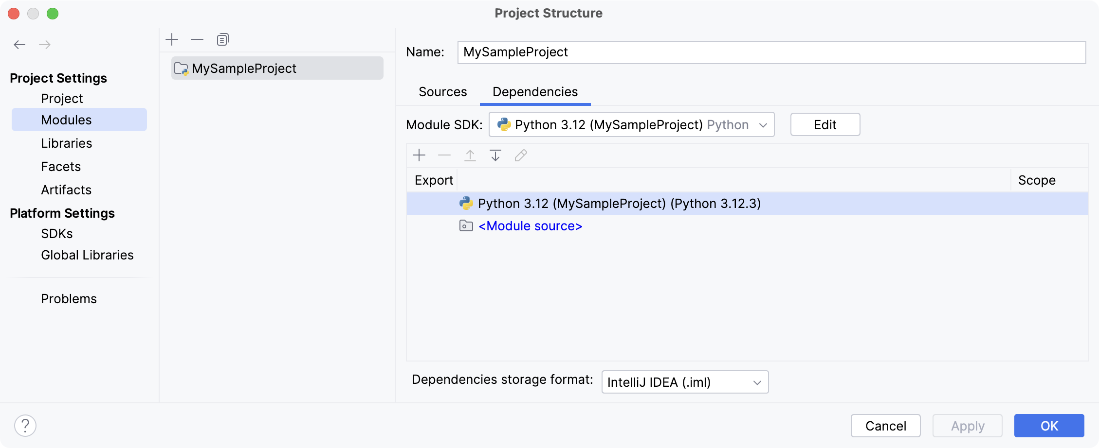 Manage Python SDK modules