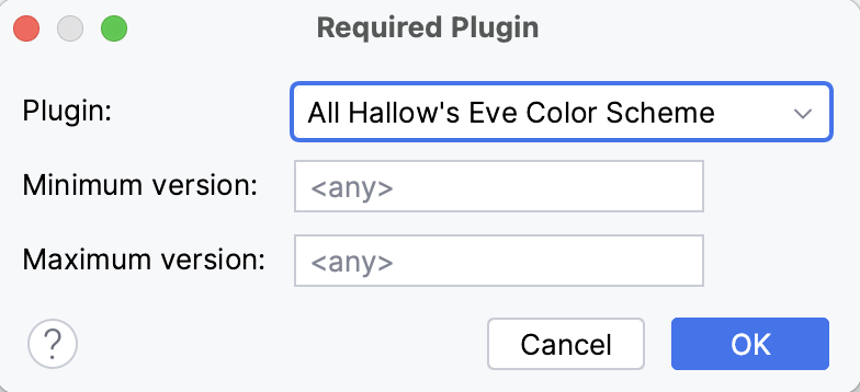 Add required plugin dialog