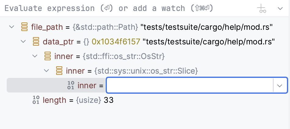 Enter new value for the variable in the field right next to its name