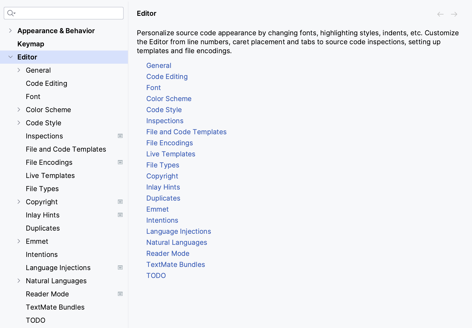 Useful editor configurations