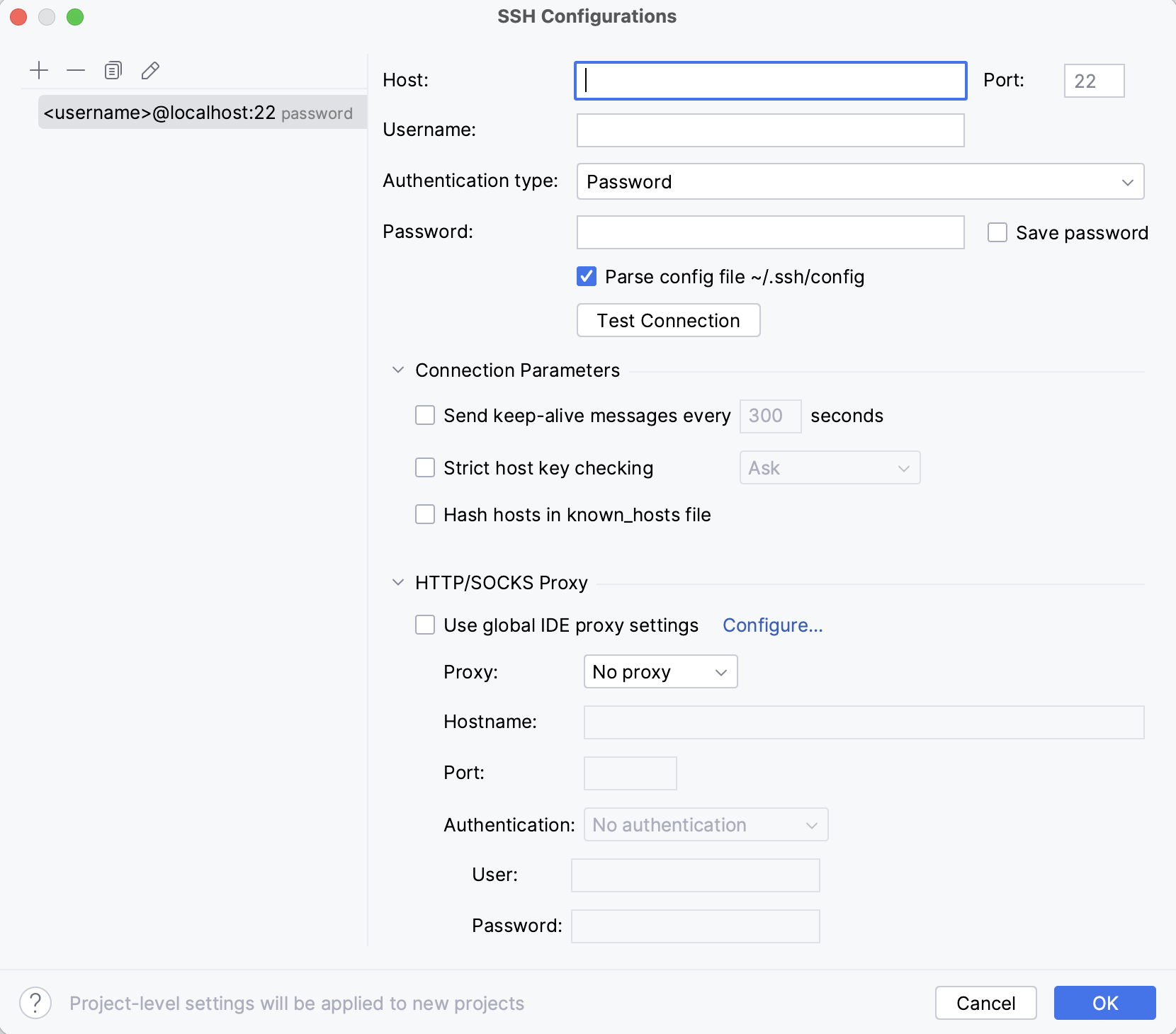 SSH configurations