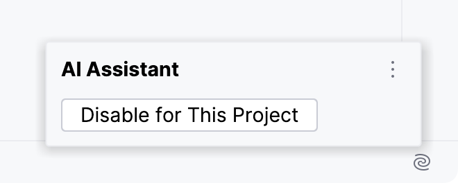 Option to disable AI Assistant for current project