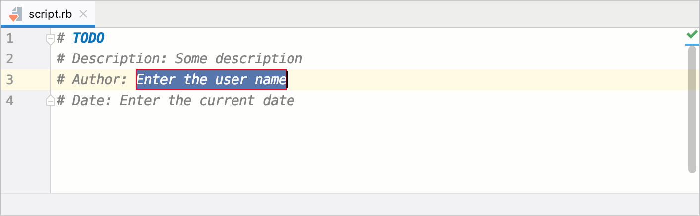 Expand template with variables