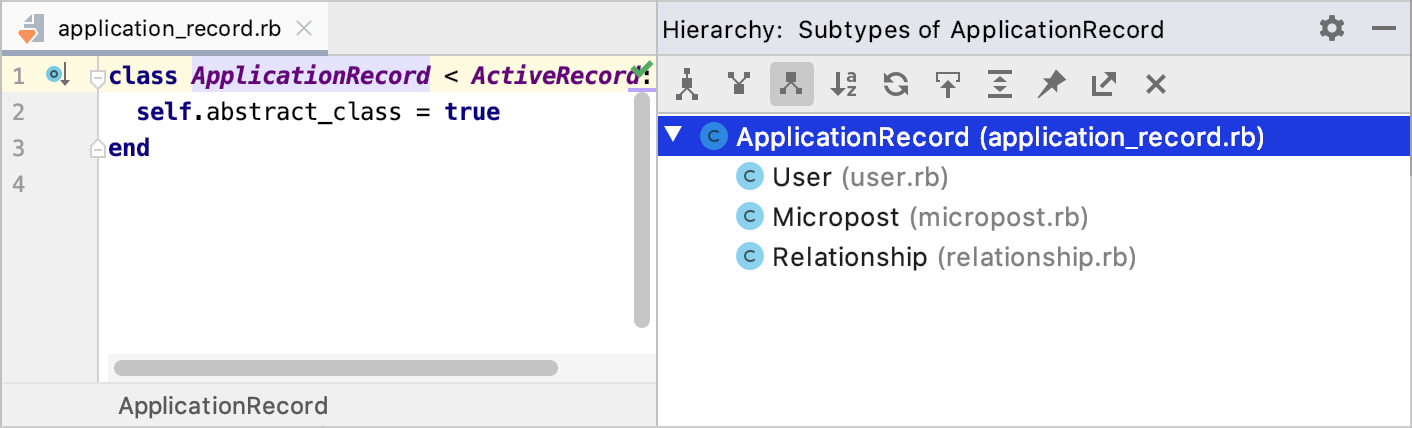 Subtypes hierarchy