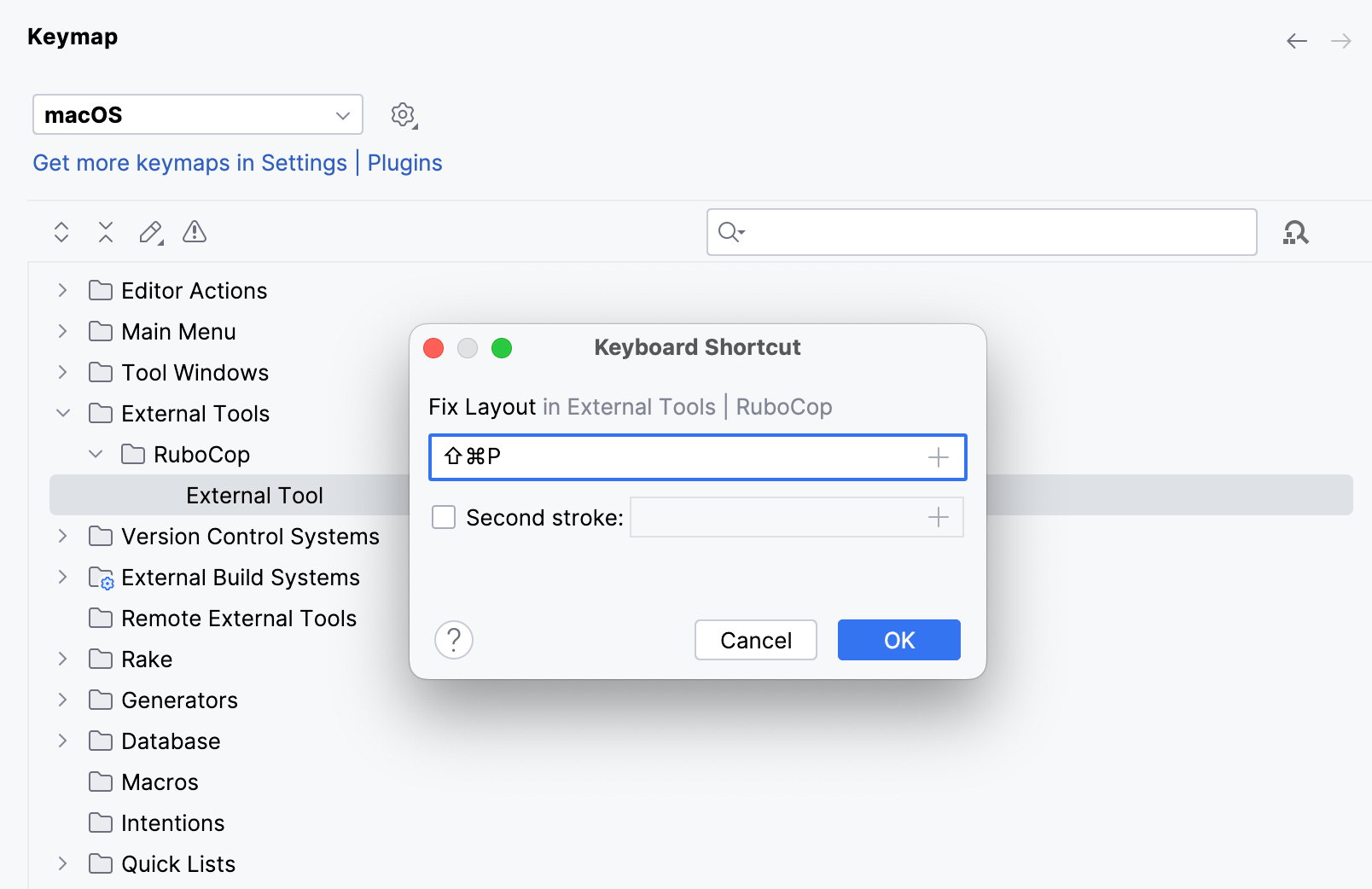 Configure shortcut