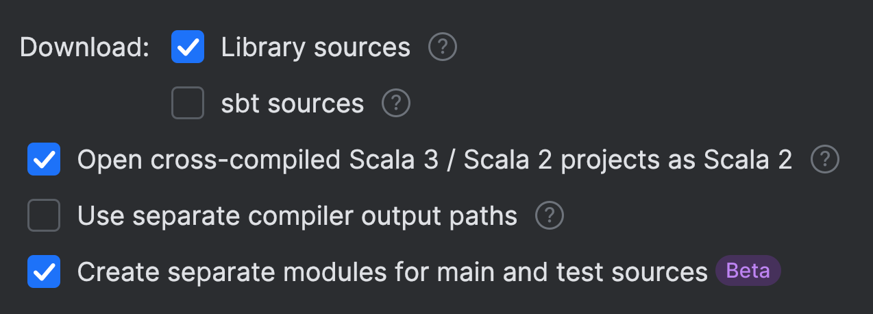 Create separate modules for main and test sources