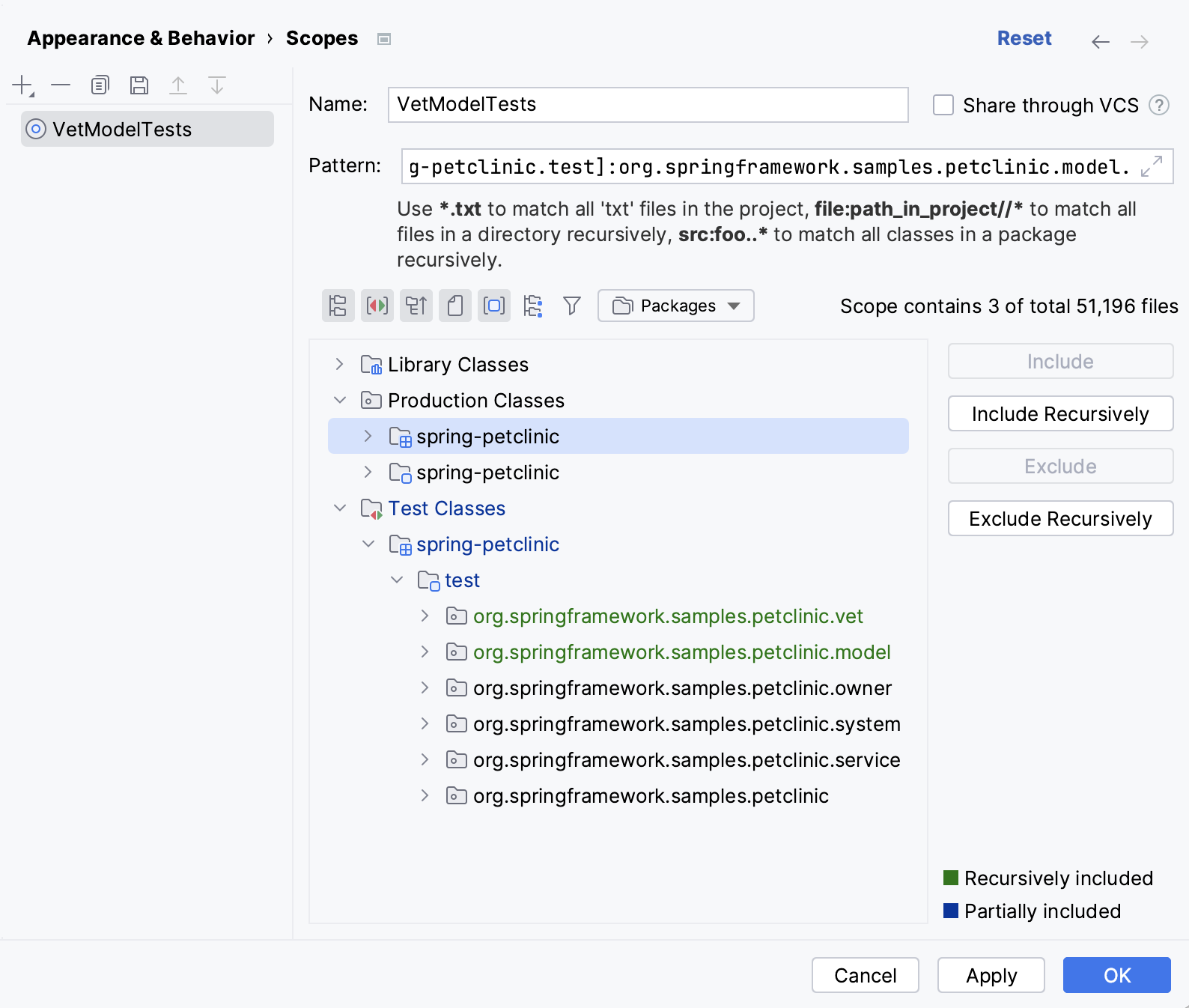 A new scope with added files and folders