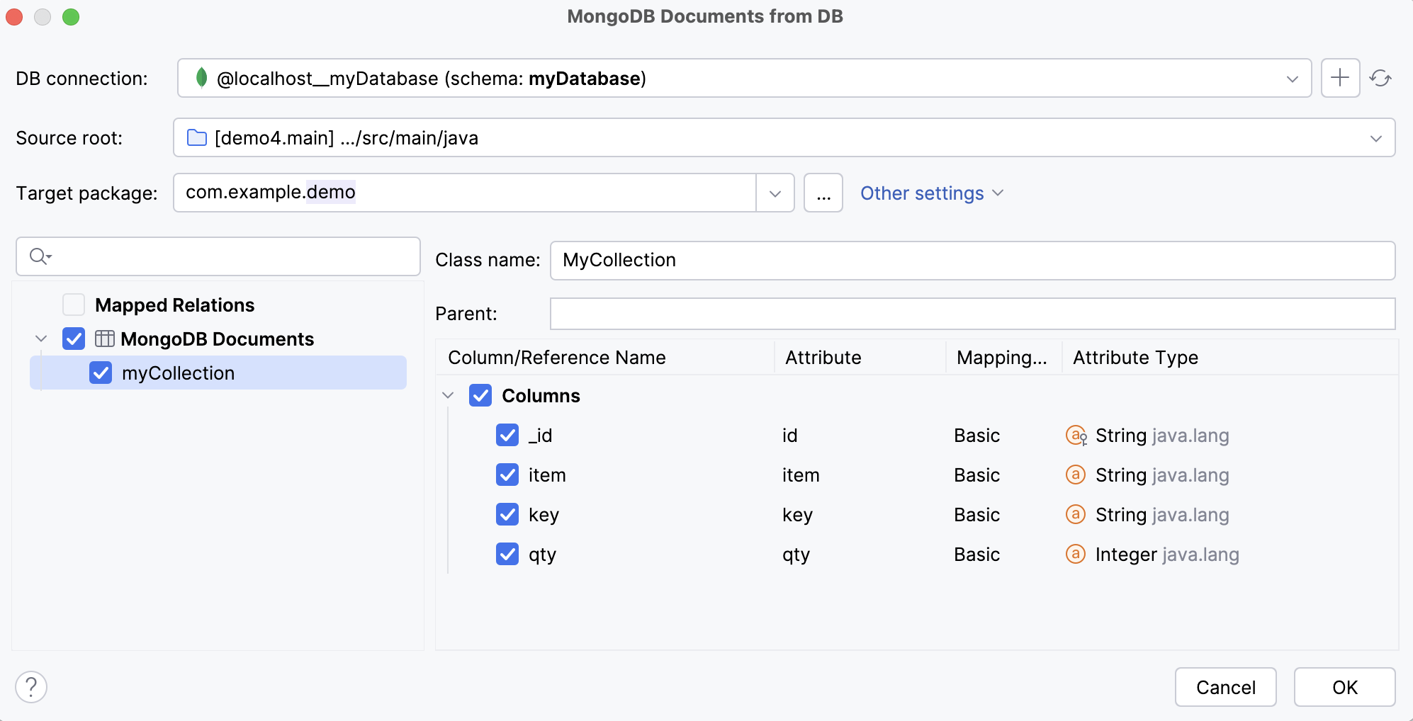 MongoDB Documents from DB