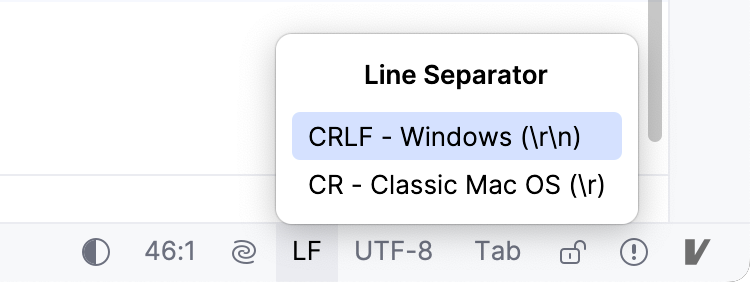 current line separator