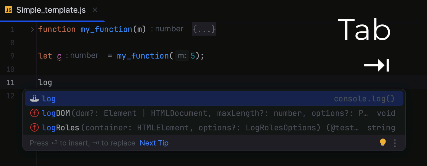 Live templates | WebStorm Documentation