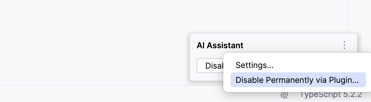 Disable AI Assistant completely