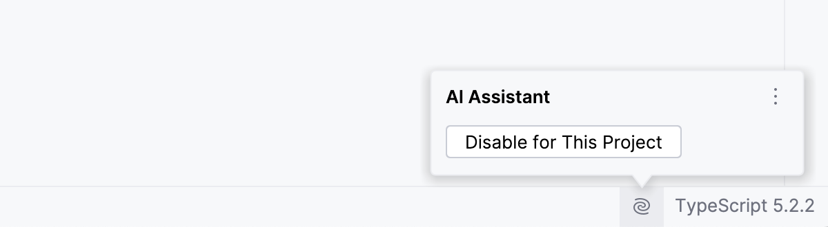 Option to disable AI Assistant for current project