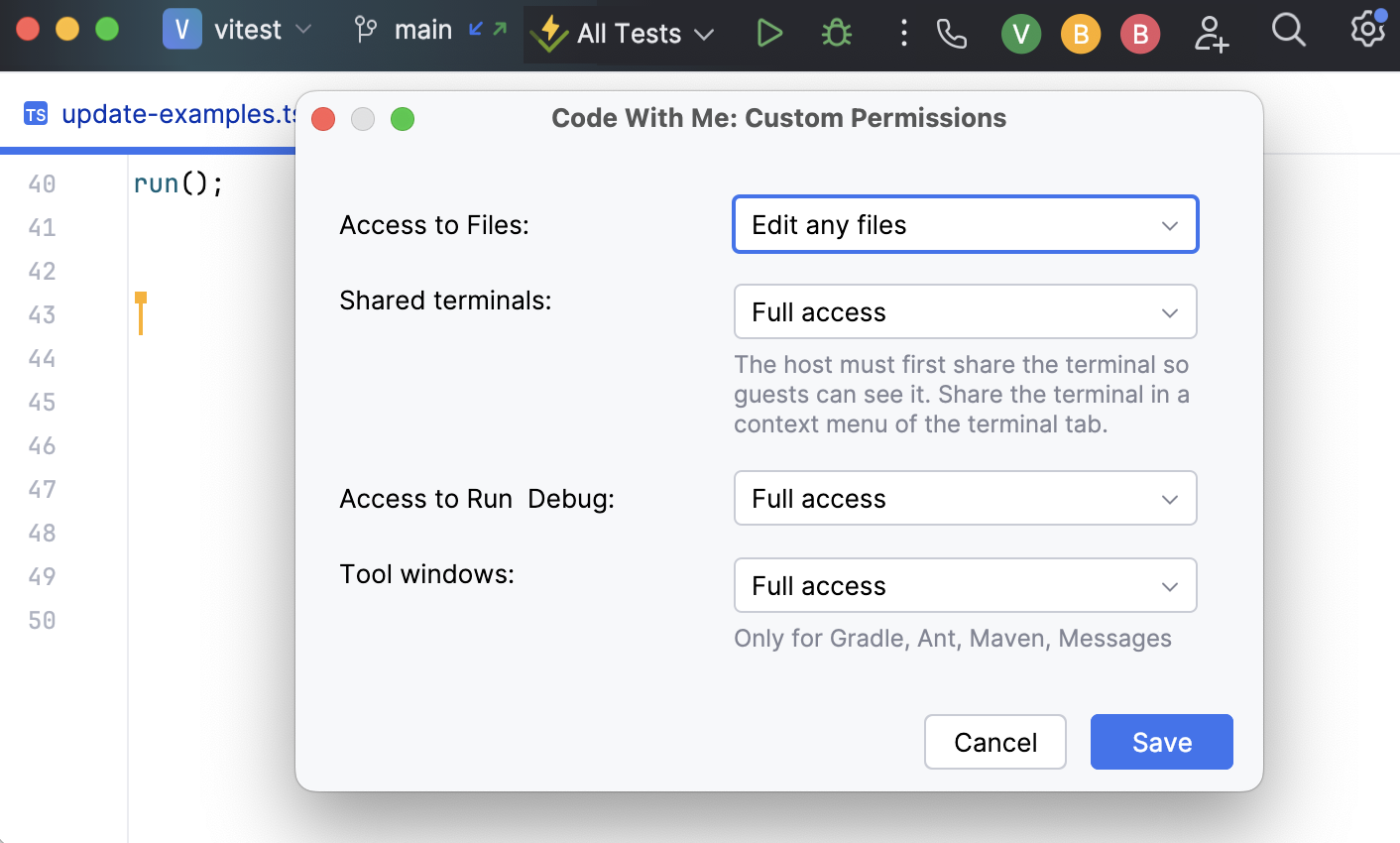 Custom permissions