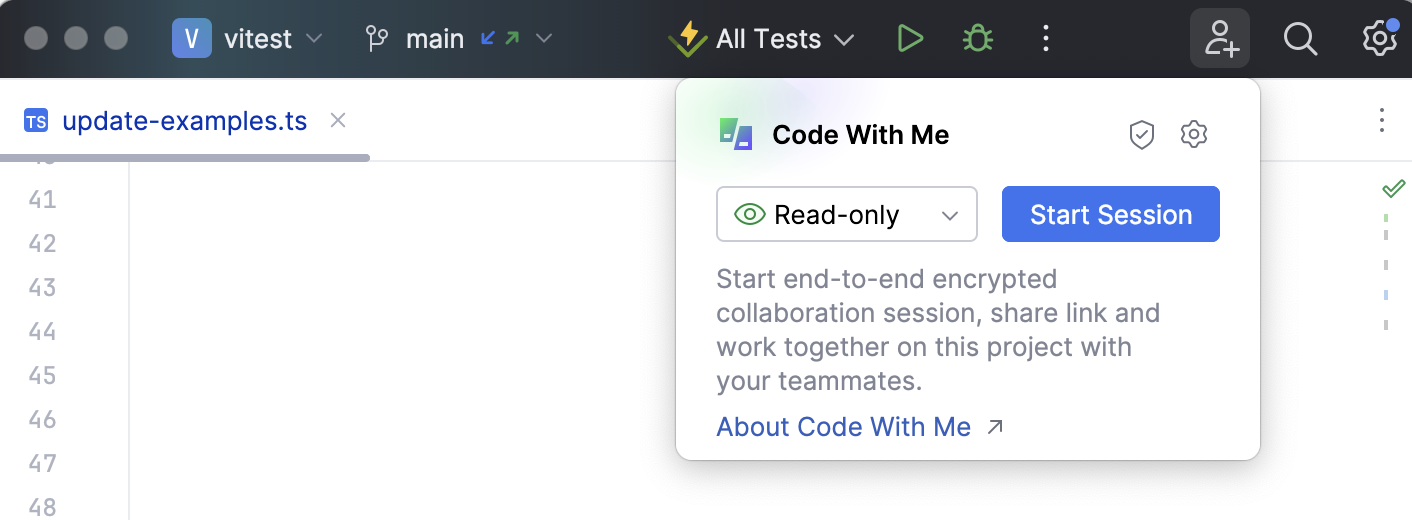 Enable Code With Me Access