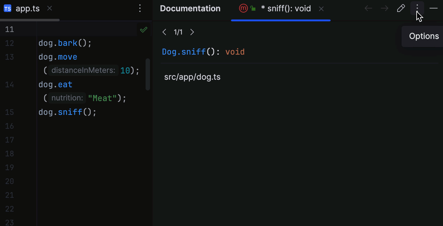 Viewing Inline Documentation | WebStorm Documentation