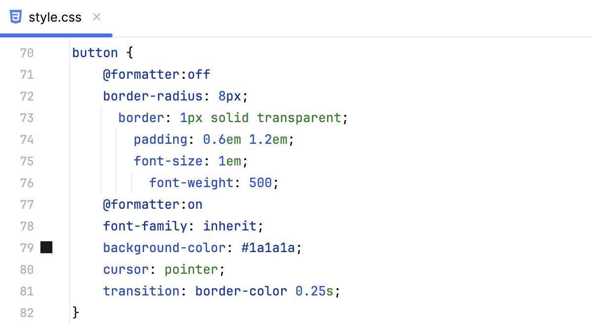 Formatting markers