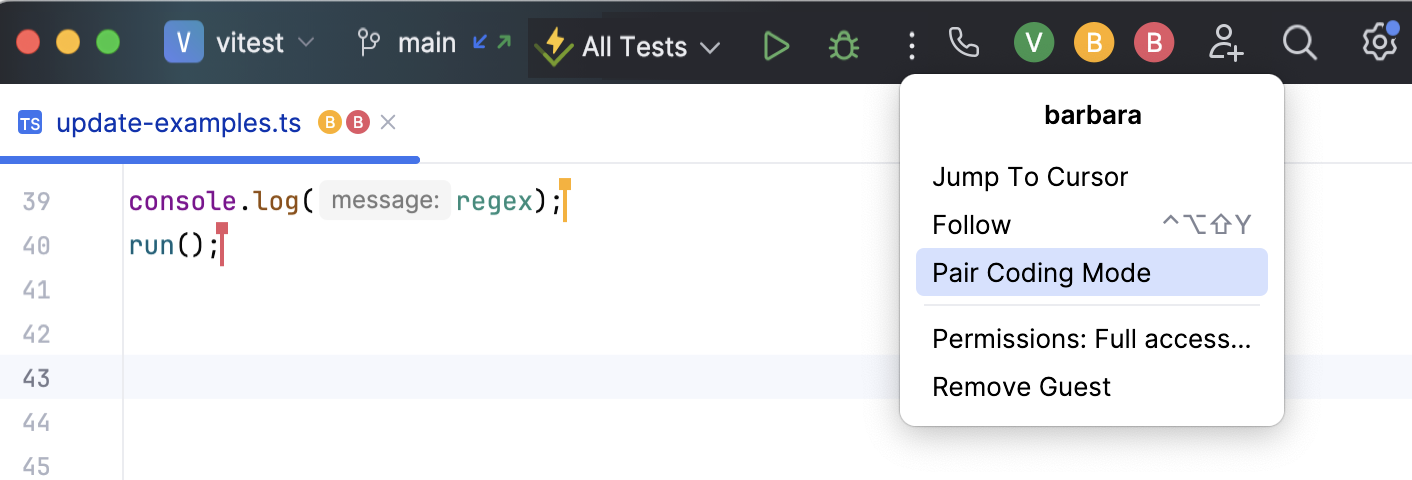 Select Pair Coding Mode