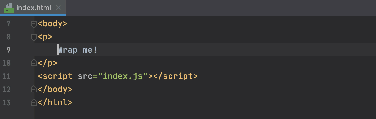 Working with HTML files | PyCharm Documentation